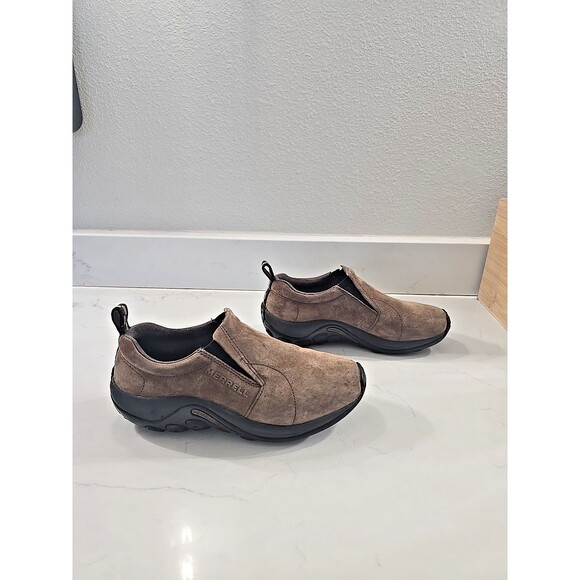 Merrell Jungle Moc Suede Loafers Shoes Womens 7 Brown Dark Earth J65685 Comfort - Picture 3 of 8
